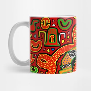 Tropical Octopus Attack - Red Mug